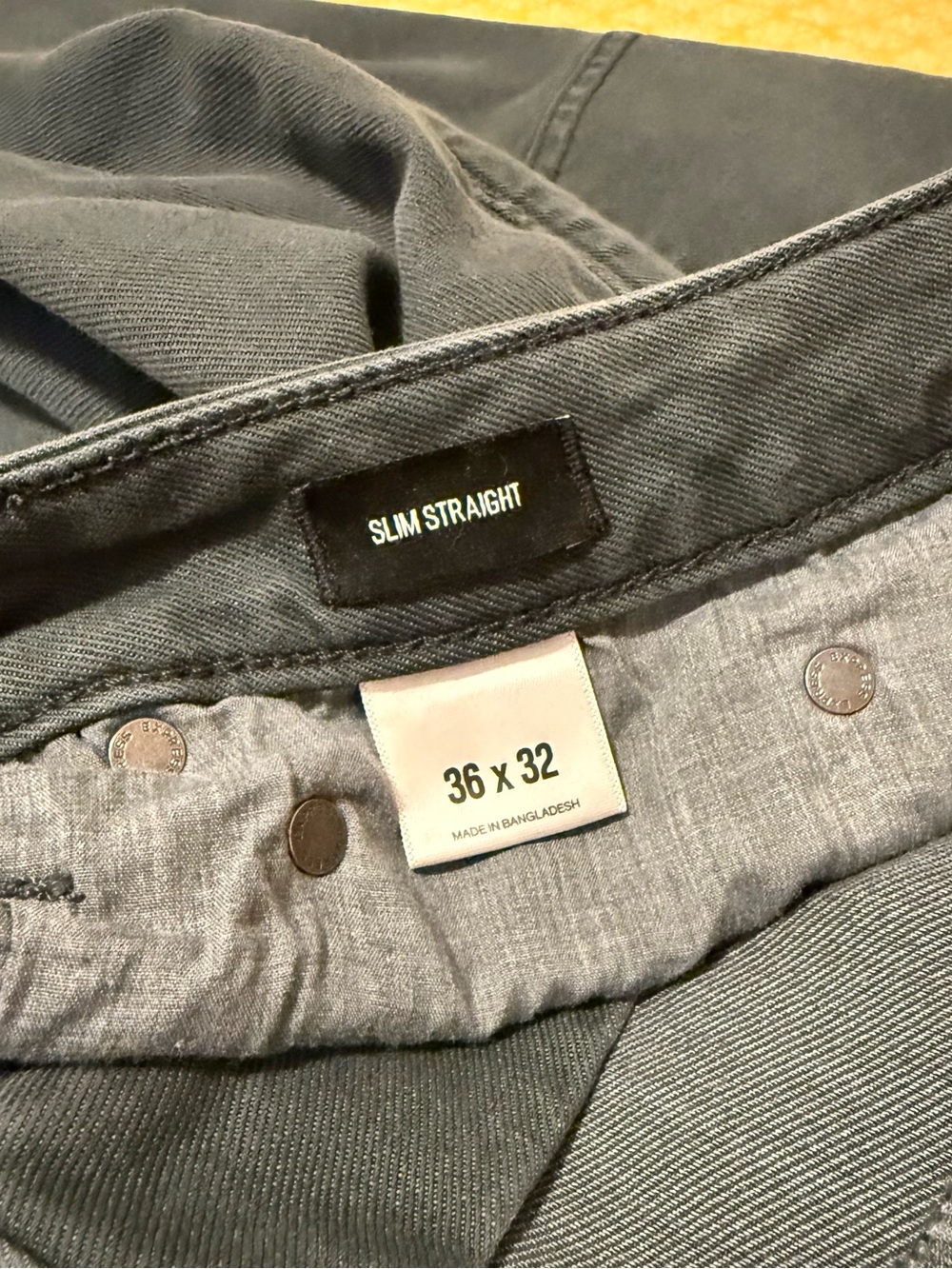 Express Men's Slim Straight Jeans - Gray - Picture 5 of 6
